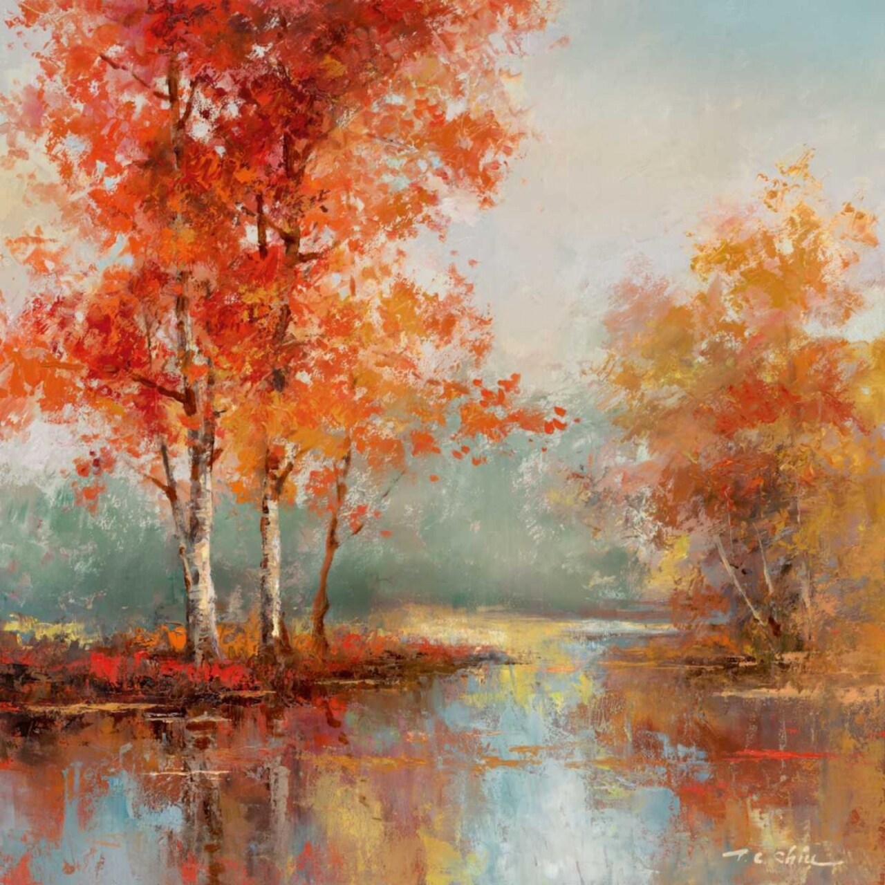 Autumns Grace I Poster Print by T.C. Chiu - Item # VARPDX13646